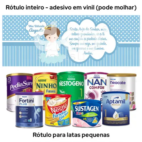 Rótulo para Lata de Leite 400g Batizado