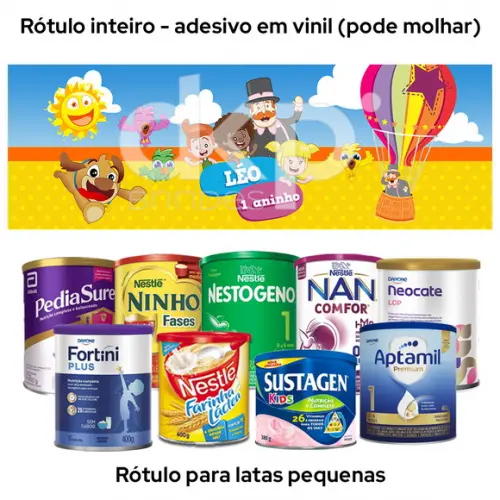 Rótulo para Lata de Leite 400g Bita
