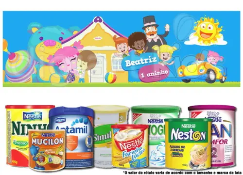 Rótulo para Lata de Leite 400g Bita e as Brincadeiras