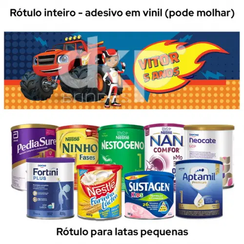 Rótulo para Lata de Leite 400g Blaze