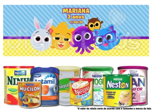 Rótulo para Lata de Leite 400g Bolofofos
