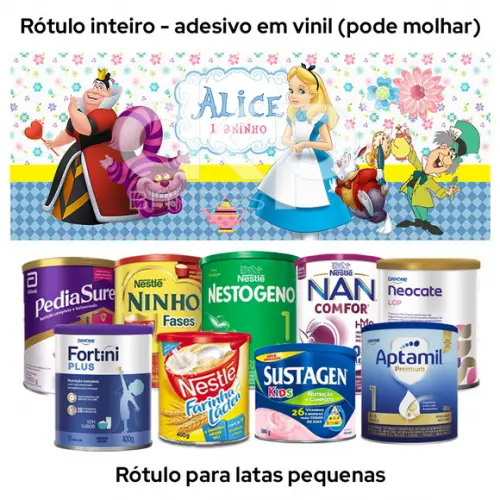 Rótulo para Lata de Leite Alice