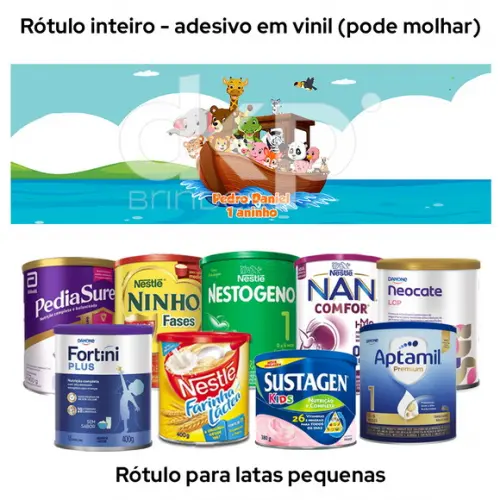 Rótulo para Lata de Leite Arca de Noé