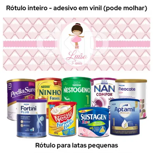 Rótulo para Lata de Leite Bailarina
