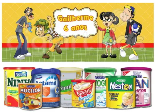 Rótulo para Lata de Leite Chaves