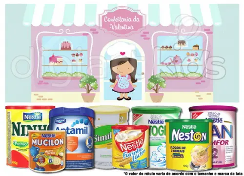Rótulo para Lata de Leite Confeitaria