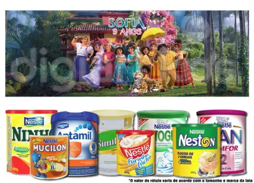 Rótulo para Lata de Leite Encanto