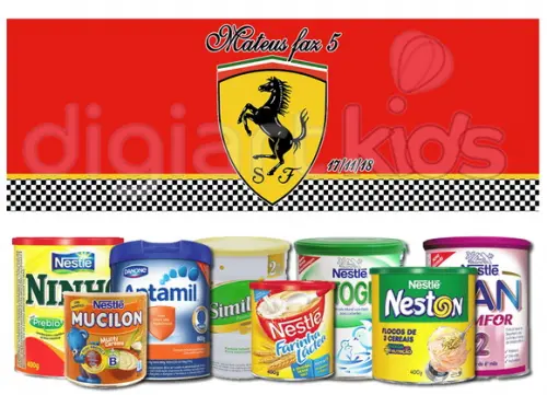 Rótulo para Lata de Leite Ferrari