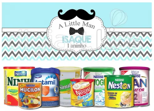 Rótulo para Lata de Leite Little Man