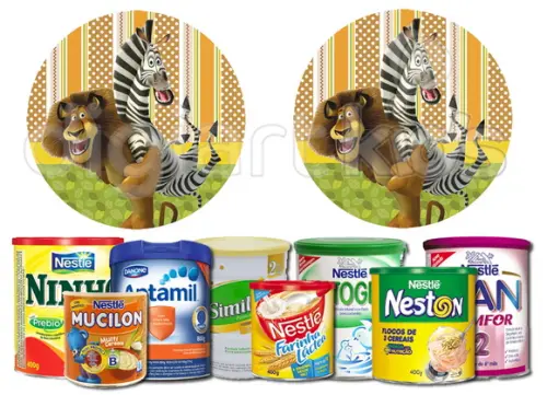Rótulo para Lata de Leite Madagascar
