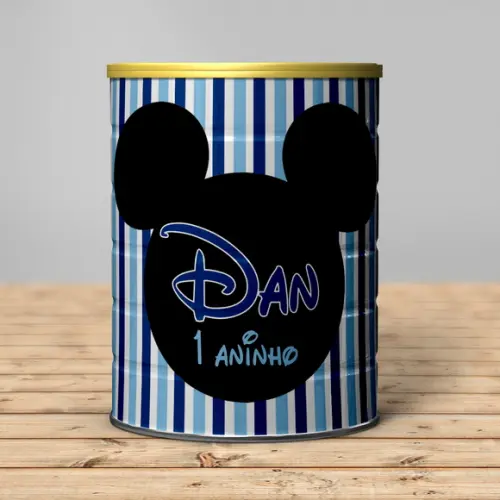 Rótulo para Lata de Leite Mickey