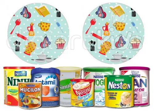 Rótulo para Lata de Leite Mini Chef