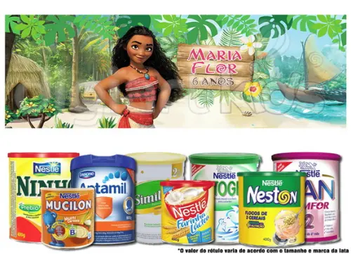 Rótulo para Lata de Leite Moana
