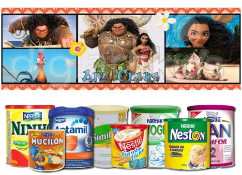 Rótulo para Lata de Leite Moana