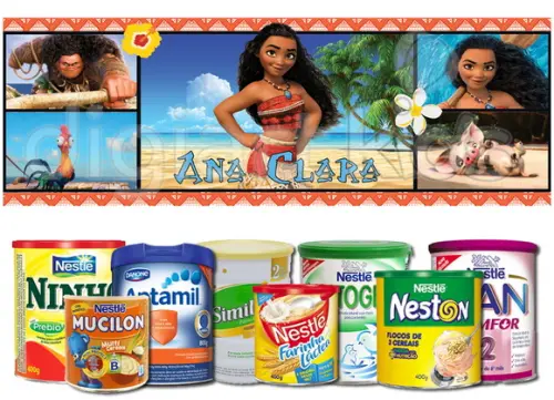 Rótulo para Lata de Leite Moana