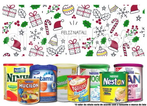 Rótulo para Lata de Leite Natal