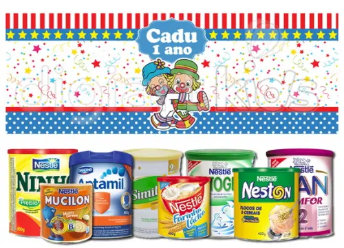 Rótulo para Lata de Leite Patati Patatá