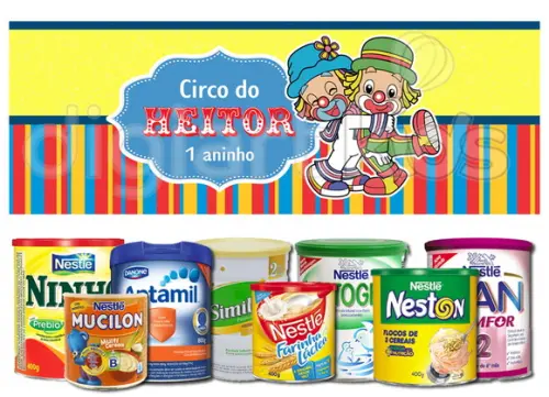 Rótulo para Lata de Leite Patati Patatá