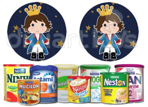 Rótulo para Lata de Leite Pequeno Príncipe