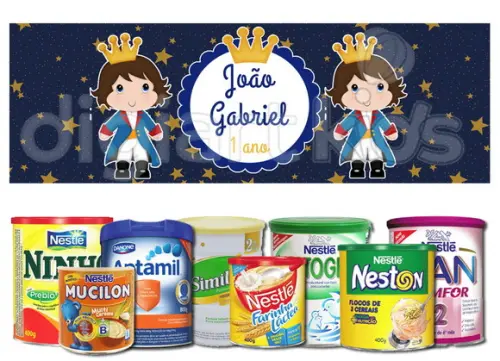 Rótulo para Lata de Leite Pequeno Príncipe