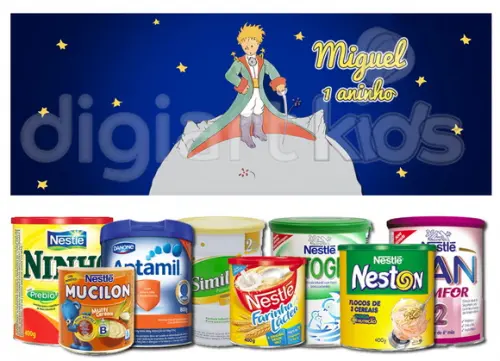 Rótulo para Lata de Leite Pequeno Príncipe