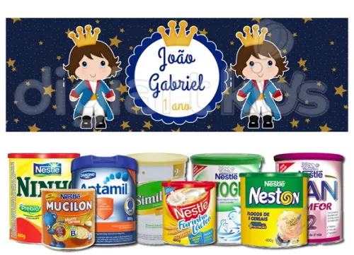 Rótulo para Lata de Leite Pequeno Príncipe