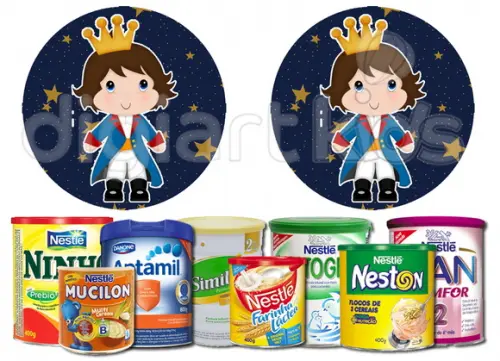 Rótulo para Lata de Leite Pequeno Príncipe
