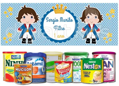 Rótulo para Lata de Leite Pequeno Príncipe