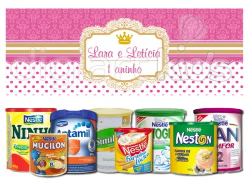 Rótulo para Lata de Leite Realeza