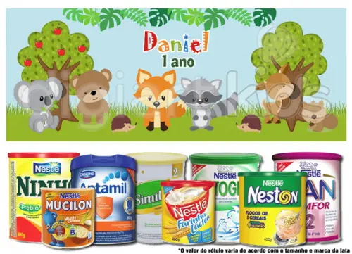 Rótulo para Lata de Leite Safari