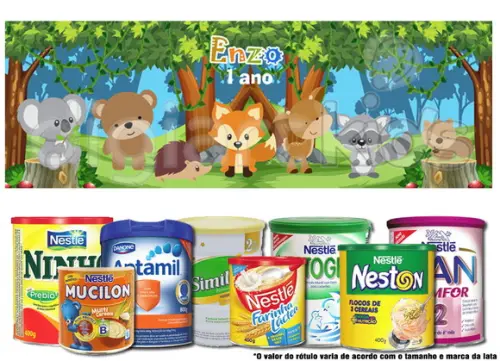 Rótulo para Lata de Leite Safari