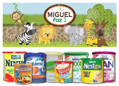 Rótulo para Lata de Leite Safari