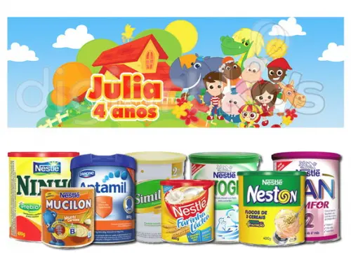 Rótulo para Lata de Leite Sítio do Picapau Amarelo