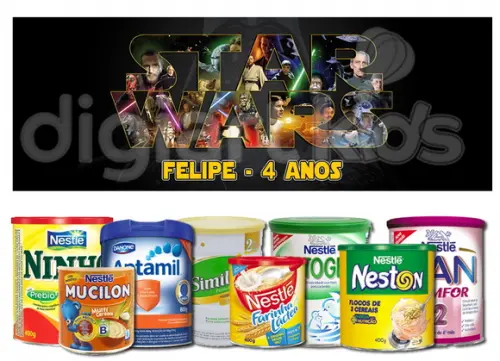 Rótulo para Lata de Leite Star Wars