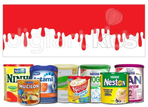 Rótulo para Lata de Leite Tinta