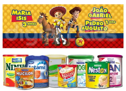 Rótulo para Lata de Leite Toy Story