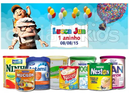 Rótulo para Lata de Leite Up Aventuras