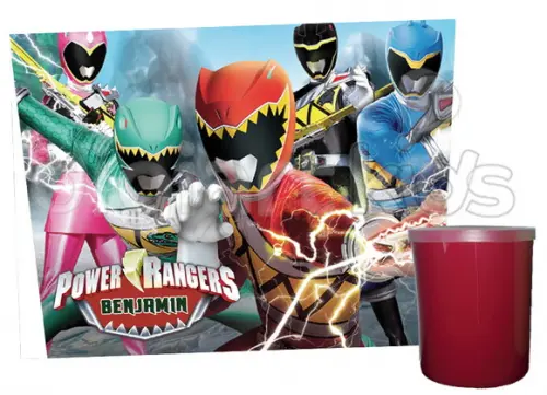 Rótulo para Lata Plástica Power Rangers