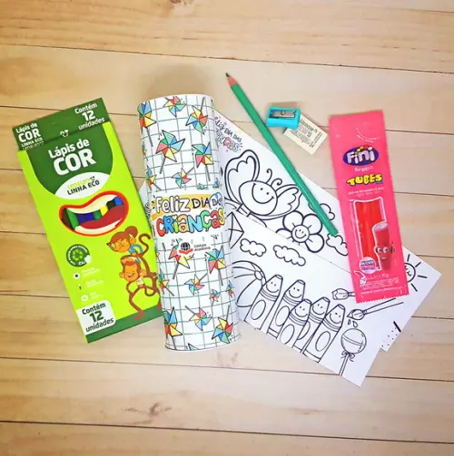 Super Kit Escolar e para Pintar na Tubolata Dia das Crianças