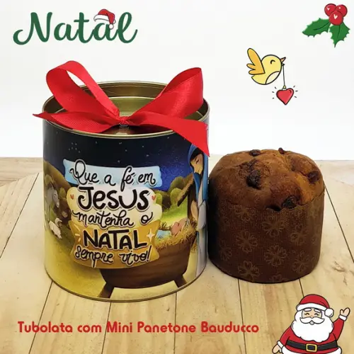 Tubolata com Mini Panetone Bauducco Jesus