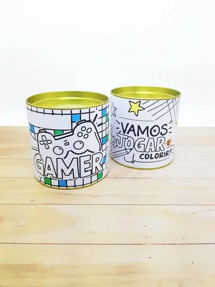 Tubolata para Colorir Dia das Crianças Gamer