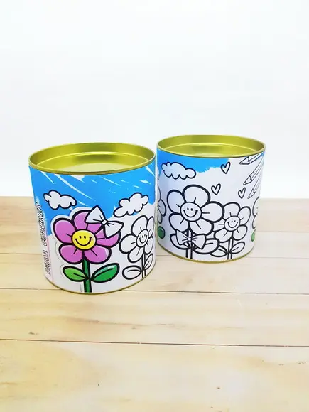 Tubolata para Colorir Dia das Crianças Flores