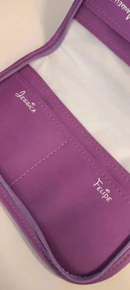 Carteira Porta Passaporte Família Personalizada Com Zíper