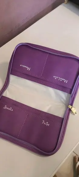 Carteira Porta Passaporte Família Personalizada Com Zíper