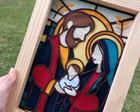 Quadro Sagrada Família em Feltro