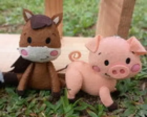 Kit Bichinhos da Fazenda em Feltro