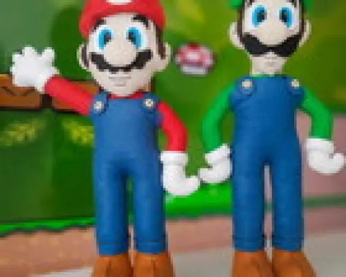 Mario E Luigi Em Feltro