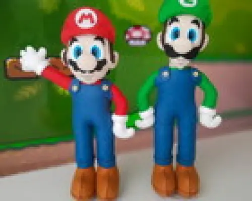 Mario E Luigi Em Feltro