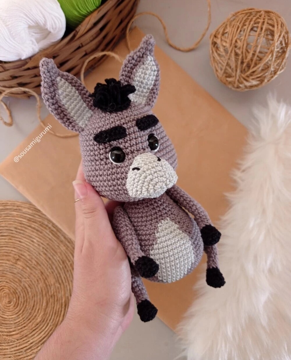 Burro (Shrek) em Amigurumi/Crochê