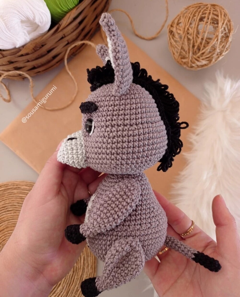 Burro (Shrek) em Amigurumi/Crochê